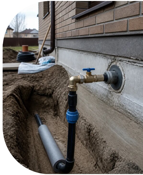 Устройство ввода водопровода в дом в Златоусте от 8764 р. | АПаруса-Злт